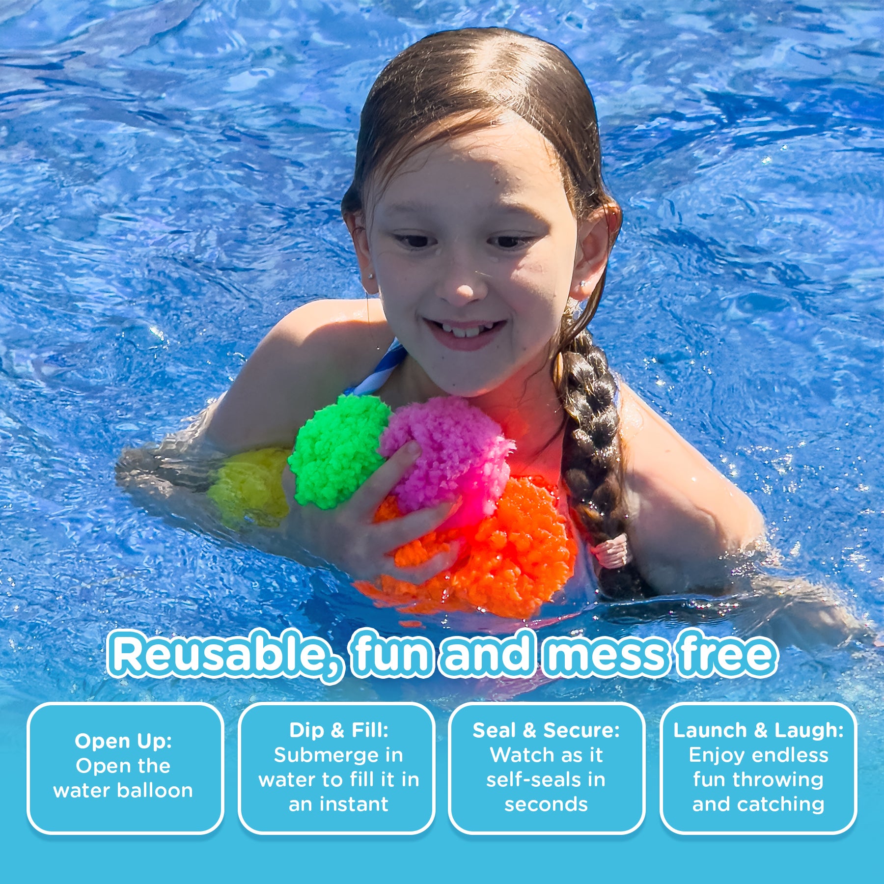 KiddoSpace Reusable Water Sponge Balls