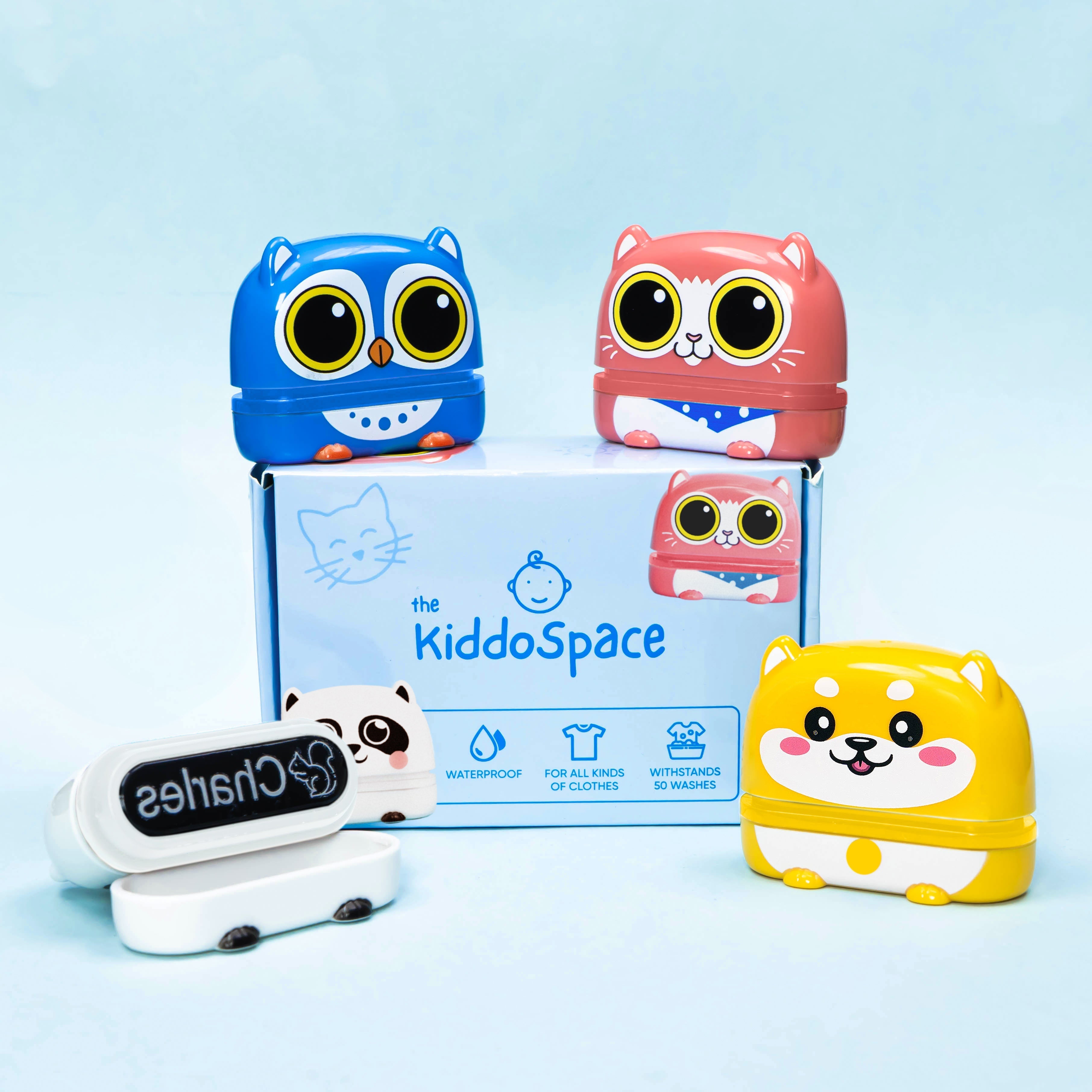  Icesoore Kiddostamp - Customized Name Stamp, Kiddo Stamp,  Customized Name Stamp for Clothing, Personalized Stamp for Clothes,  Waterproof, with Ink (1 Yellow Dog) : Office Products